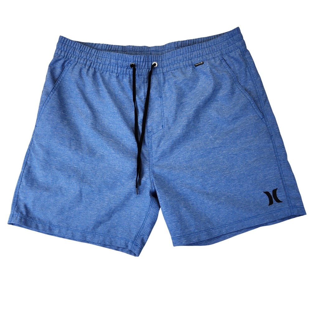 Hurley One and Only Crossdye Volley Shorts Mens Large Blue Swim Trunks